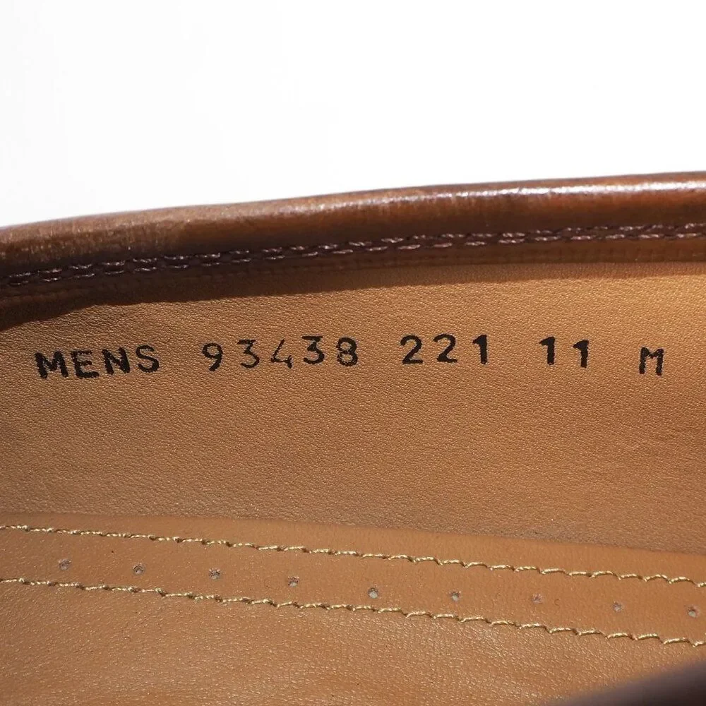 Brass‎ Boots Tassel Kiltie Slip-on Moc Toe Leather Loafers 93438 Brown Men's 11M